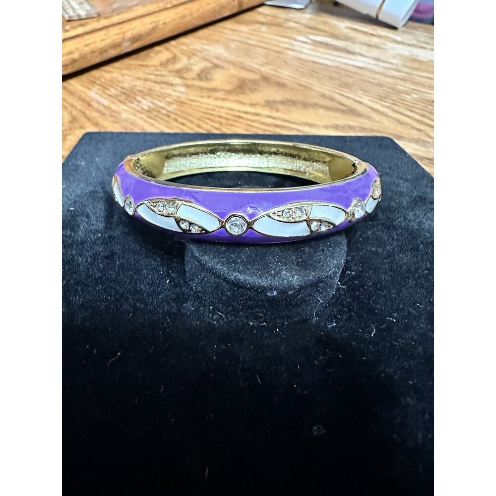 Sequin Nordstrom Multicolor Gold Tone Statement Enamel Bangle Bracelet # 8